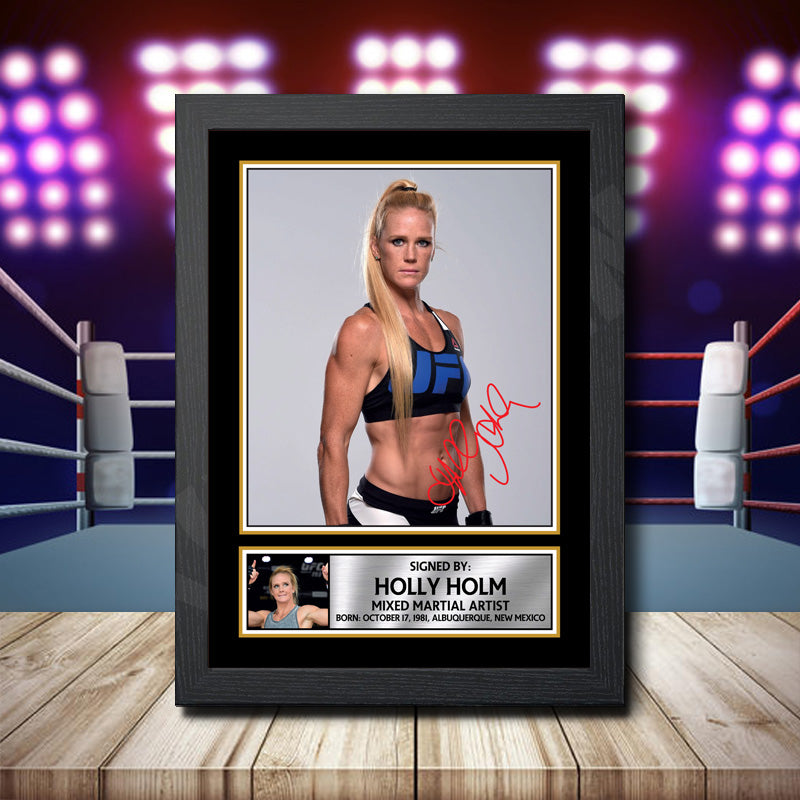 Holly Holm Printed Signature Ufc Star Poster Print Framed Wall Art Gift β Holly Holm Printed Signature Ufc Star Poster Print