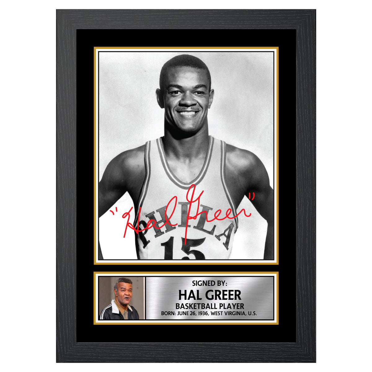 Hal Greer 2 Basketball Player Printed Signature Poster Print Gift