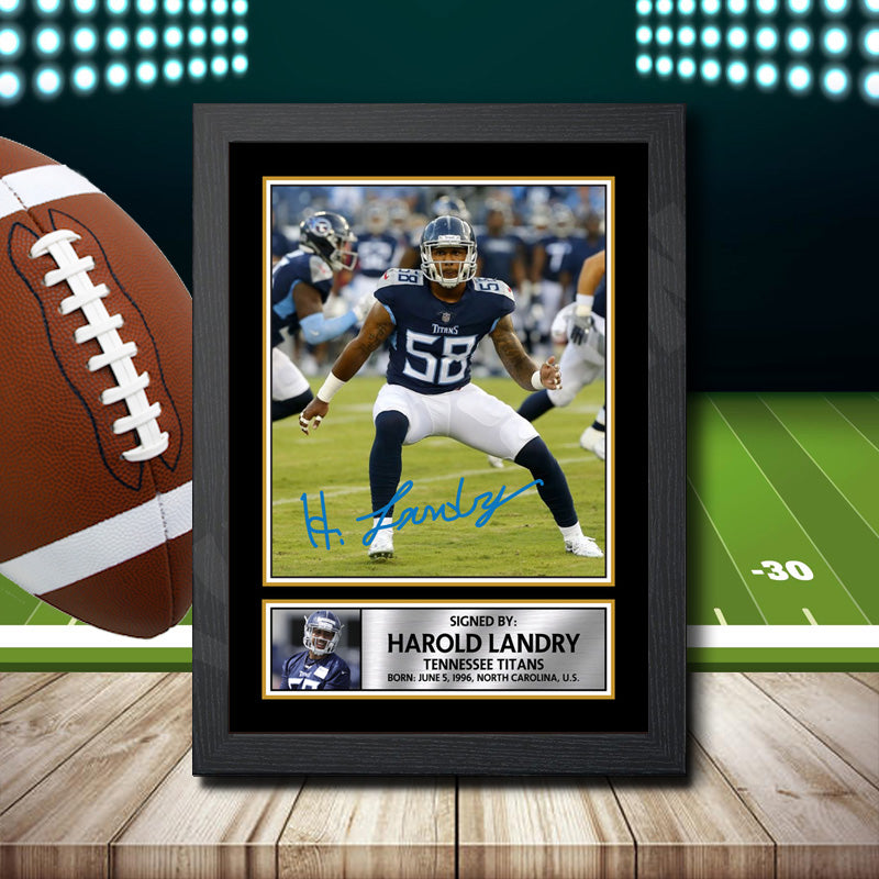 Harold Landry 2 – Printed Signature NFL Star Print – Harold Landry 2