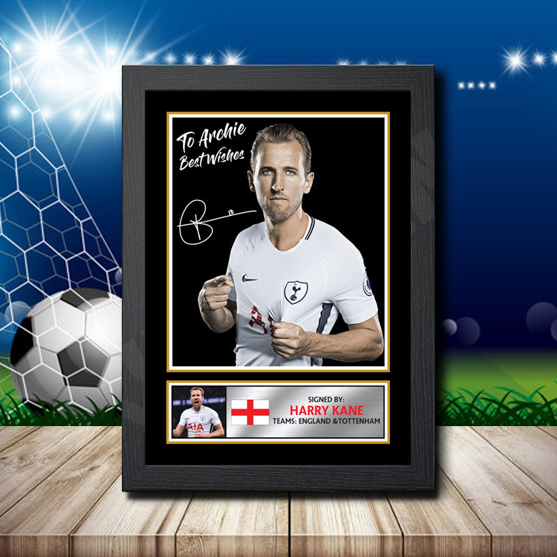 Harry Kane Printed Signature Footballers Star Poster Print Framed Wall Art Gift – Harry Kane Printed Signature Footballers Star Poster Print