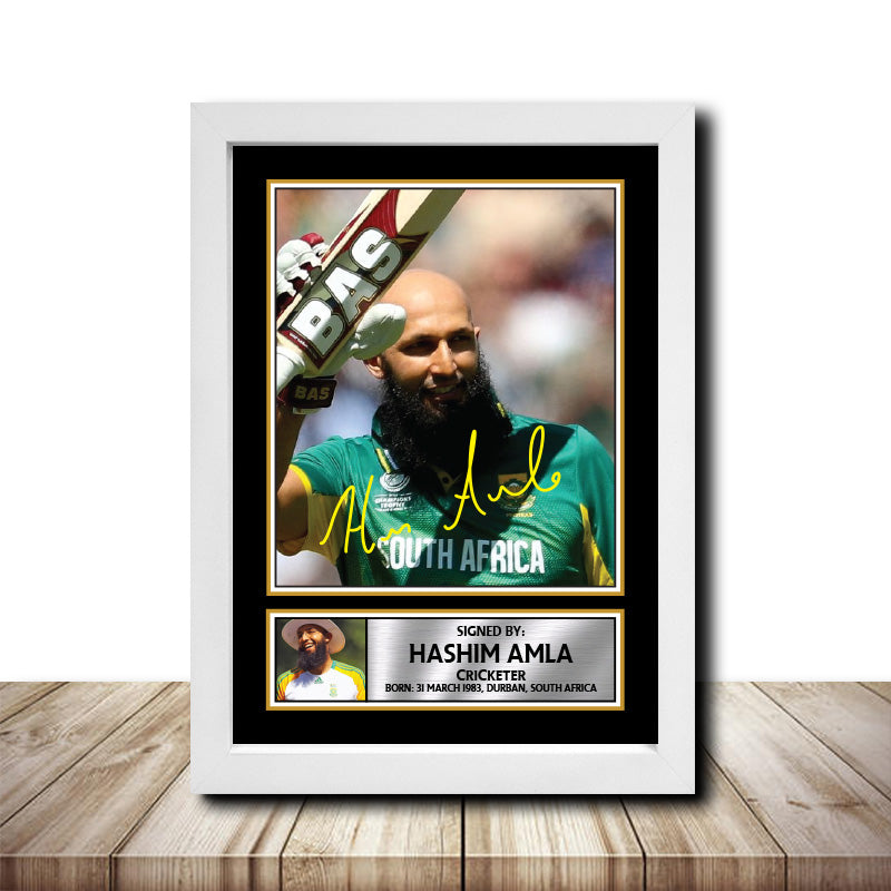 Hashim Amla M1595 Cricketer Printed Signature Poster Print Gift
