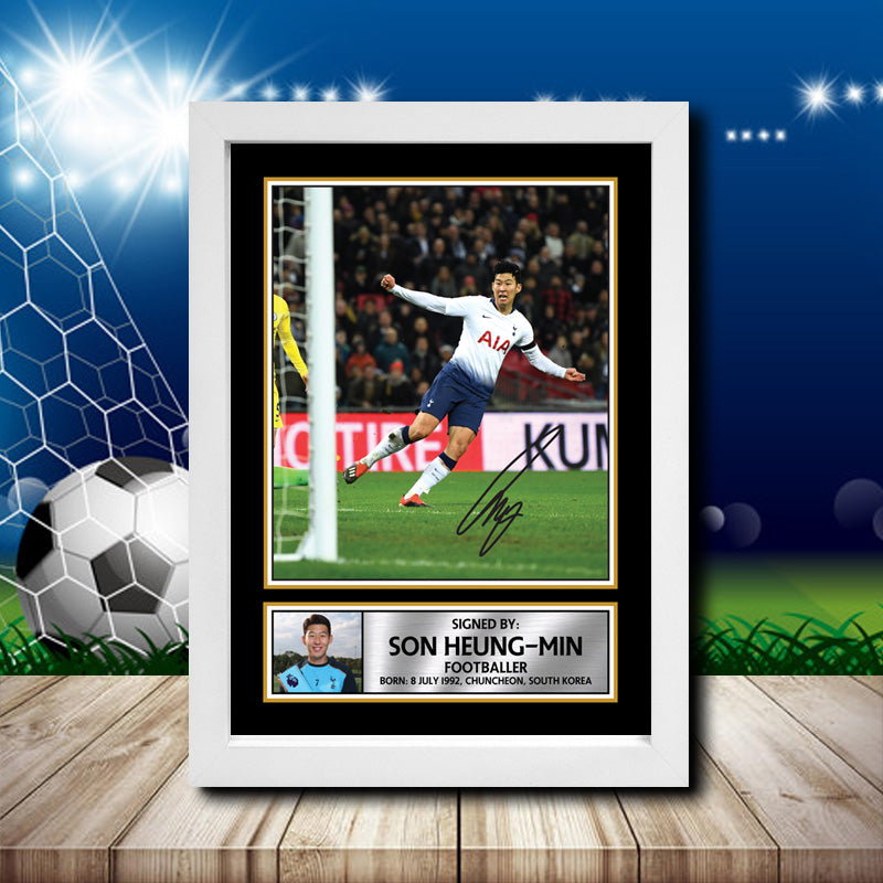 Heung-Min Footballer Printed Signature Poster Print Gift