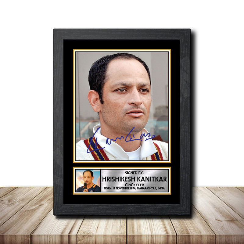 Hrishikesh Kanitkar M1600 Cricketer Printed Signature Poster Print Gift