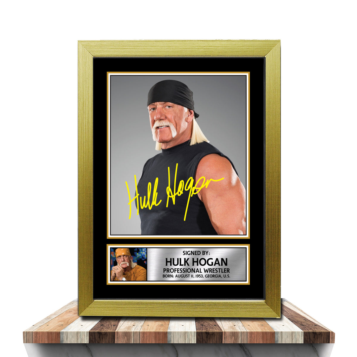 Hulk Hogan M1009 Wrestling Printed Signature Poster Print Gift