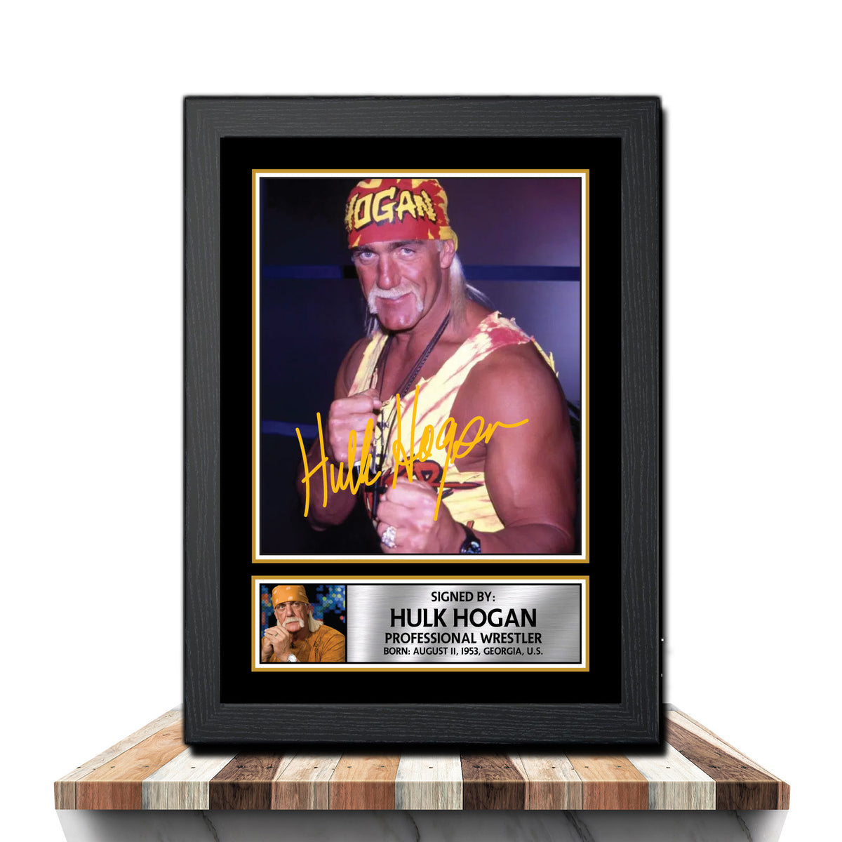Hulk Hogan M1010 Wrestling Printed Signature Poster Print Gift