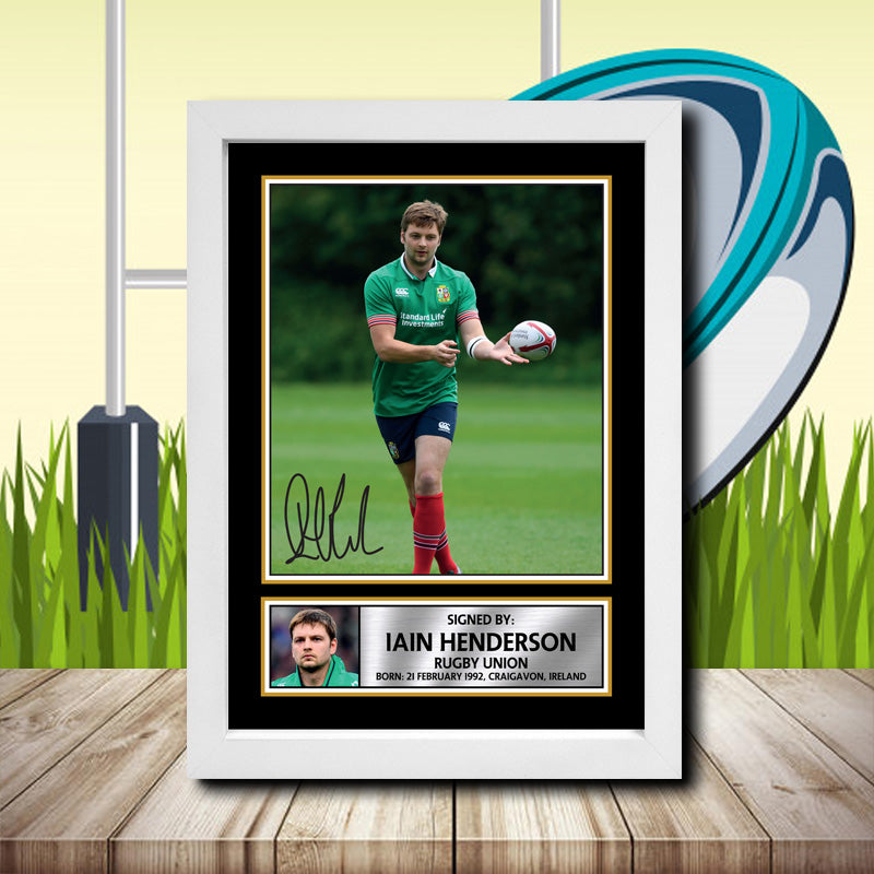 Iain Henderson 2 Printed Signature Rugby Star Poster Print Framed Wall Art Gift – Iain Henderson 2 Printed Signature Rugby Star Poster Print