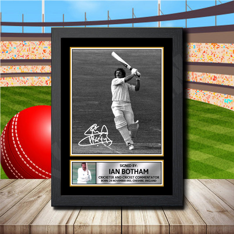Ian Botham Printed Signature Cricket Star Poster Print Framed Wall Art Gift β Ian Botham Printed Signature Cricket Star Poster Print