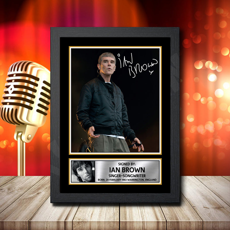 Ian Brown 2 – Printed Signature Music Star Print – Ian Brown 2