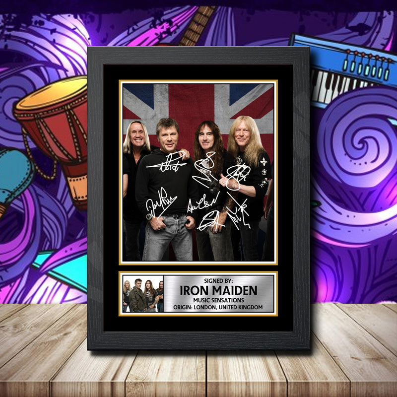 Iron Maiden 2 – Printed Signature Music Star Print – Iron Maiden 2