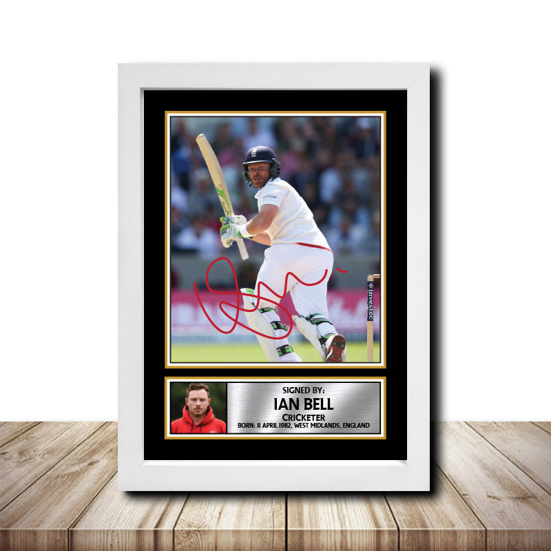 Ian Bell M1601 Cricketer Printed Signature Poster Print Gift