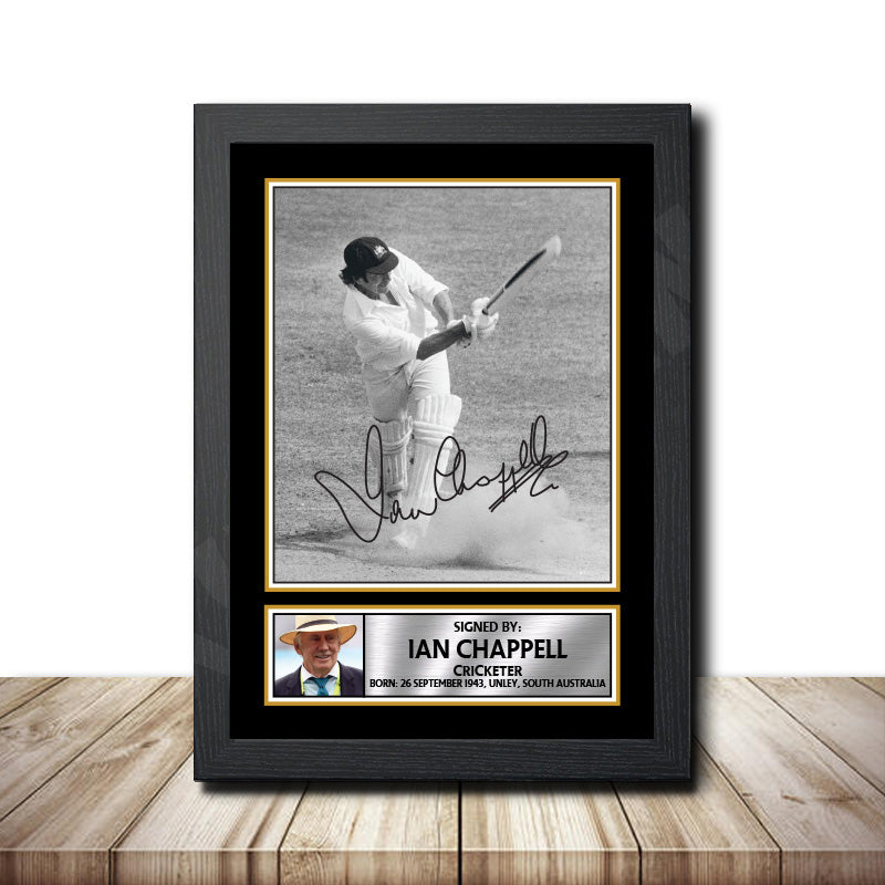 Ian Chappell M1604 Cricketer Printed Signature Poster Print Gift