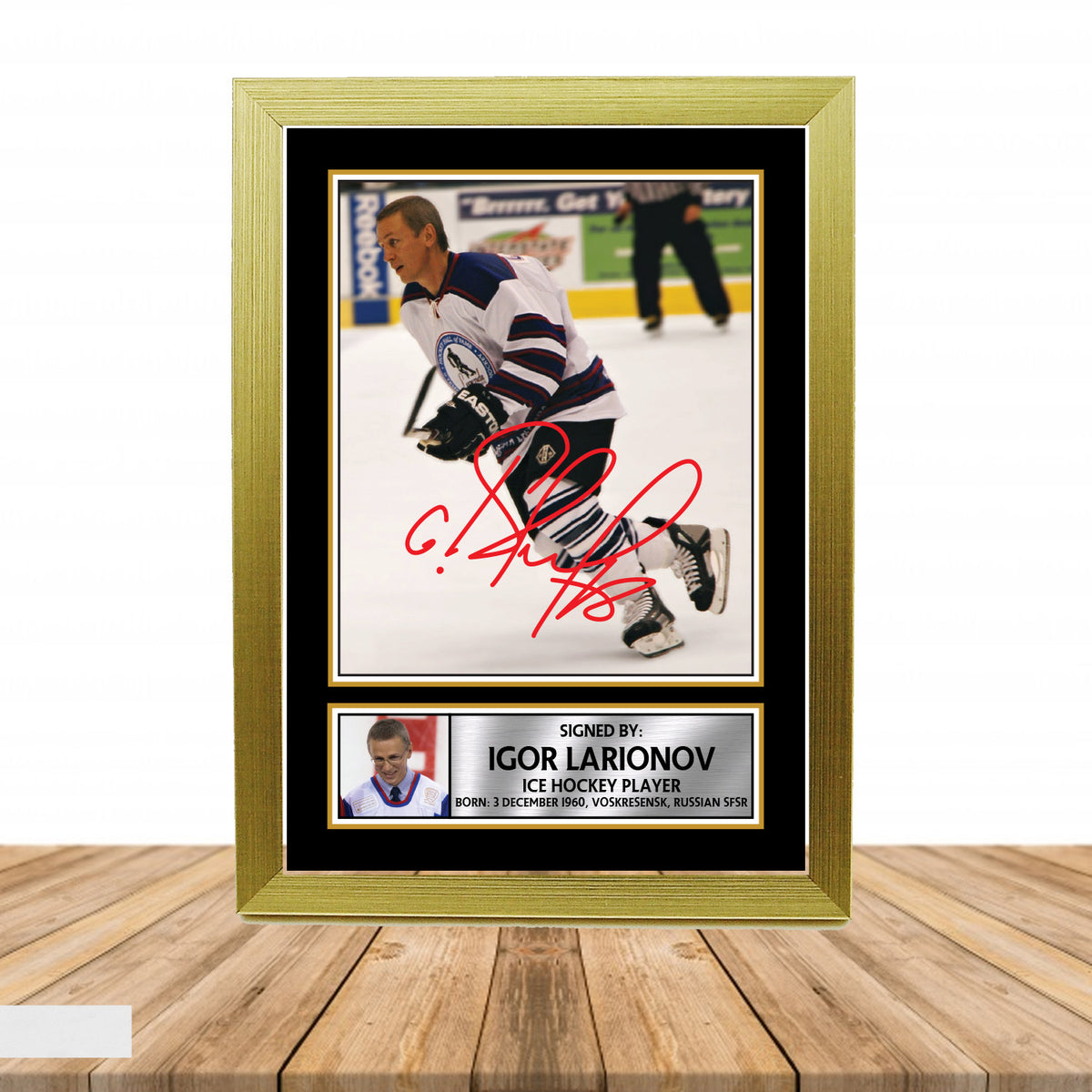 Igor Larionov Ice Hockey Printed Signature Poster Print Gift