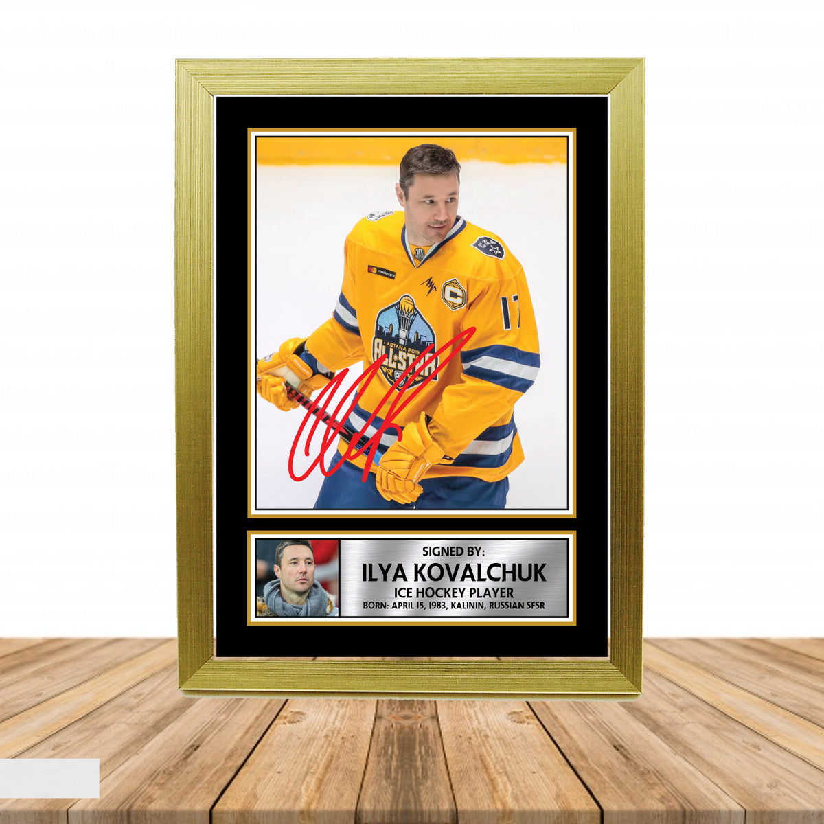 Ilya Kovalchuk Ice Hockey Printed Signature Poster Print Gift