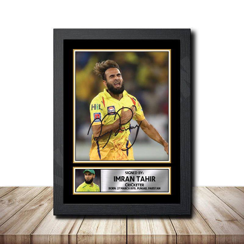 Imran Tahir M1606 Cricketer Printed Signature Poster Print Gift