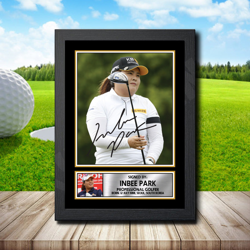 Inbee Park Golf Printed Signature Poster Print Gift