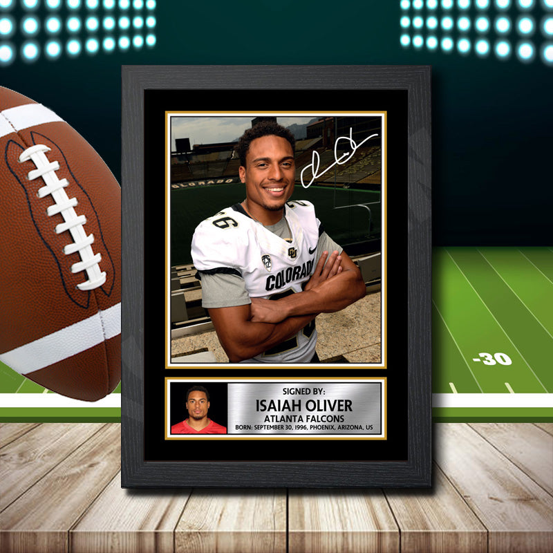 Isaiah Oliver 1 – Printed Signature NFL Star Print – Isaiah Oliver 1