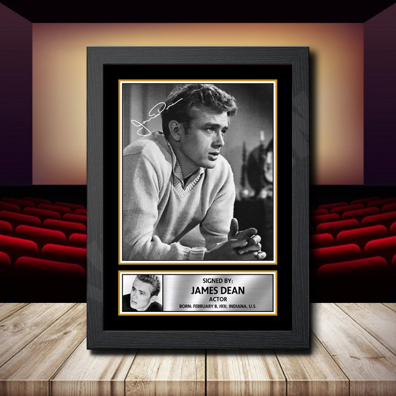 James Dean 2 Printed Signature Movie Star Poster Print Framed Wall Art Gift – James Dean 2 Printed Signature Movie Star Poster Print