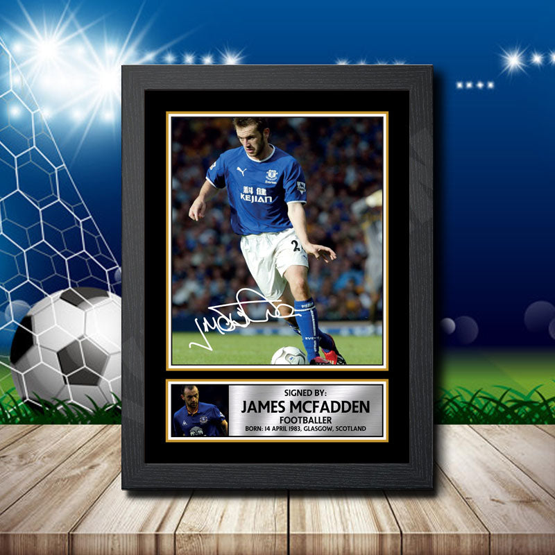 James Mcfadden Printed Signature Footballers Star Poster Print Framed Wall Art Gift – James Mcfadden Printed Signature Footballers Star Poster Print