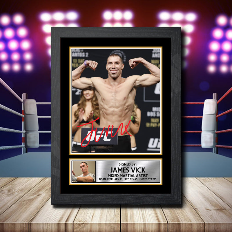 James Vick Printed Signature Ufc Star Poster Print Framed Wall Art Gift β James Vick Printed Signature Ufc Star Poster Print