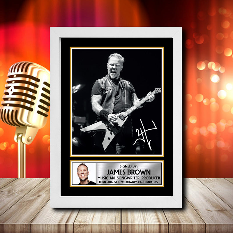James Hetfield 1 – Printed Signature Music Star Print – James Hetfield 1
