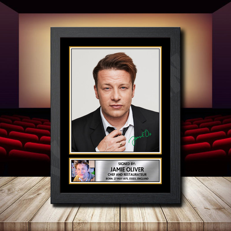 Jamie Oliver 2 Printed Signature Movie Star Poster Print Framed Wall Art Gift β Jamie Oliver 2 Printed Signature Movie Star Poster Print