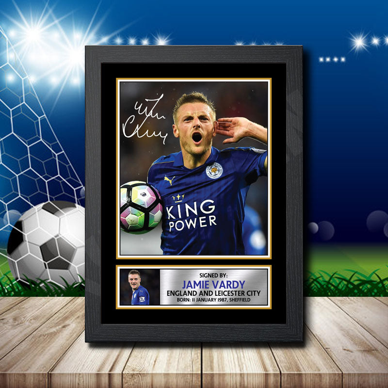Jamie Vardy Printed Signature Footballers Star Poster Print Framed Wall Art Gift β Jamie Vardy Printed Signature Footballers Star Poster Print