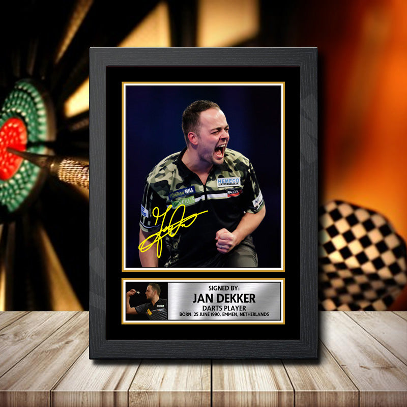 Jan Dekker Printed Signature Darts Star Poster Print Framed Wall Art Gift β Jan Dekker Printed Signature Darts Star Poster Print
