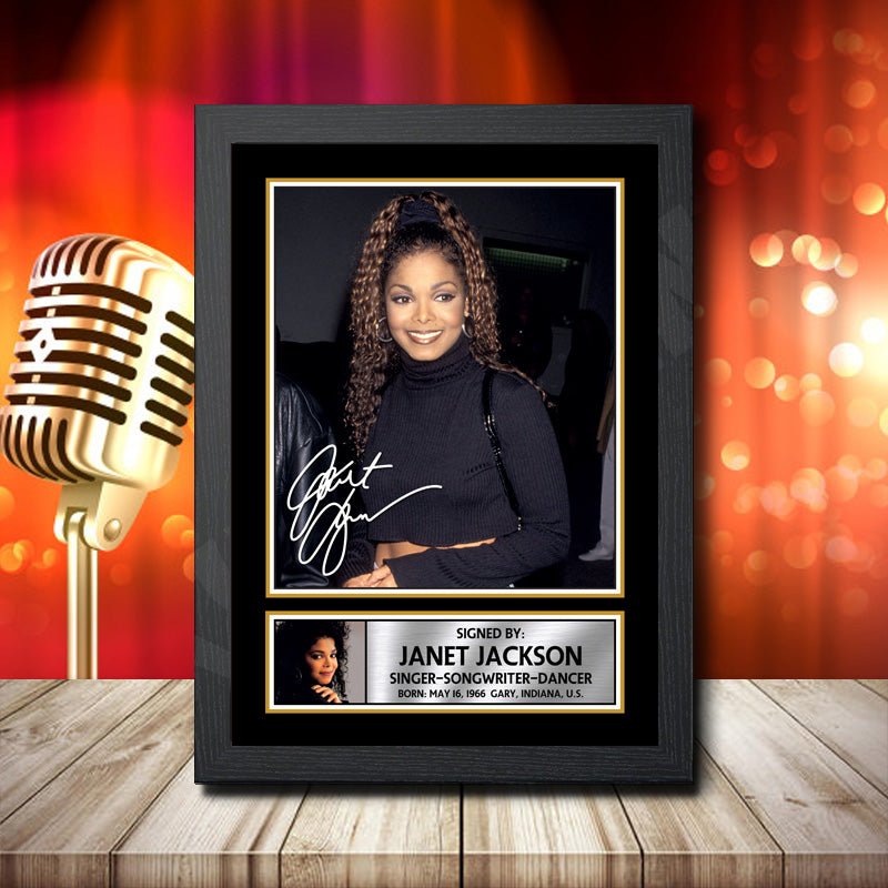 Janet Jackson 2 – Printed Signature Music Star Print – Janet Jackson 2