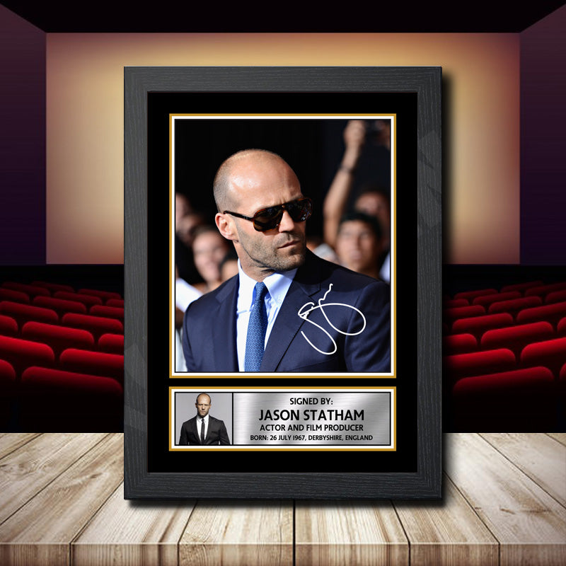 Jason Statham 2 Printed Signature Movie Star Poster Print Framed Wall Art Gift β Jason Statham 2 Printed Signature Movie Star Poster Print