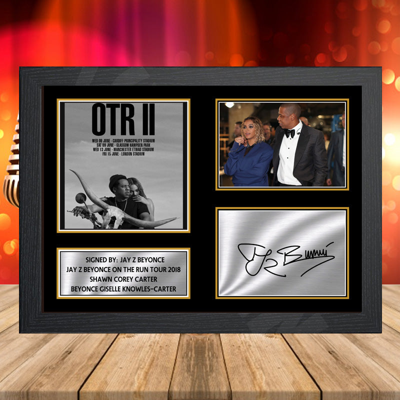 Jay Z Beyonce On The Run Tour 2018 2 – Printed Signature Music-Landscape Star Print – Jay Z Beyonce On The Run Tour 2018 2