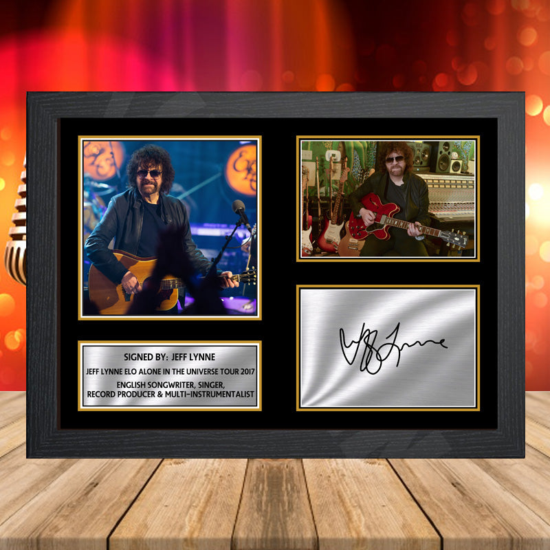 Jeff Lynne Elo Alone In The Universe Tour 2017 – Printed Signature Music-Landscape Star Print – Jeff Lynne Elo Alone In The Universe Tour 2017