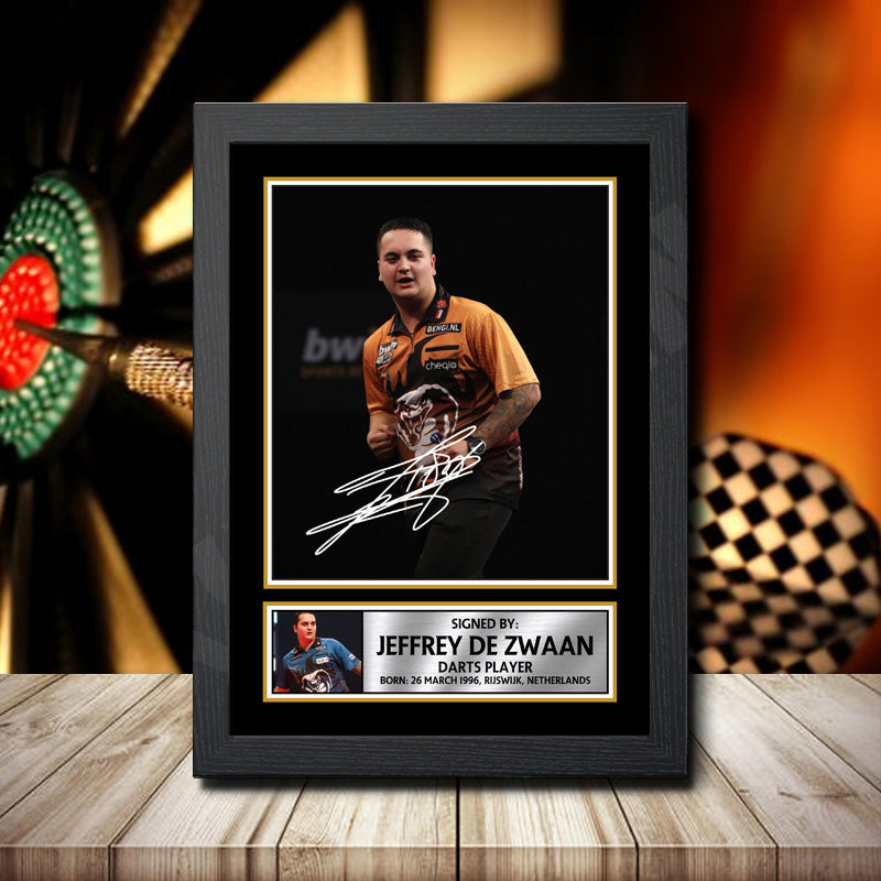 Jeffrey De Zwaan Printed Signature Darts Star Poster Print Framed Wall Art Gift – Jeffrey De Zwaan Printed Signature Darts Star Poster Print