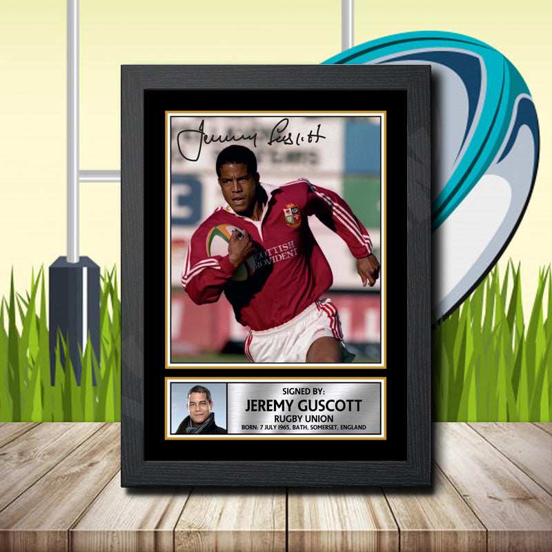 Jeremy Guscott 2 Printed Signature Rugby Star Poster Print Framed Wall Art Gift β Jeremy Guscott 2 Printed Signature Rugby Star Poster Print