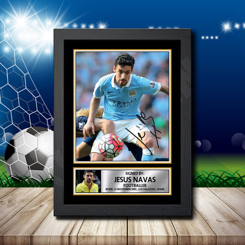 Jesus Navas 2 Printed Signature Footballers Star Poster Print Framed Wall Art Gift – Jesus Navas 2 Printed Signature Footballers Star Poster Print
