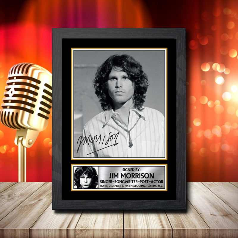 Jim Morrison 1 – Printed Signature Music Star Print – Jim Morrison 1