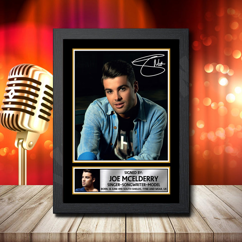Joe Mcelderry 1 – Printed Signature Music Star Print – Joe Mcelderry 1