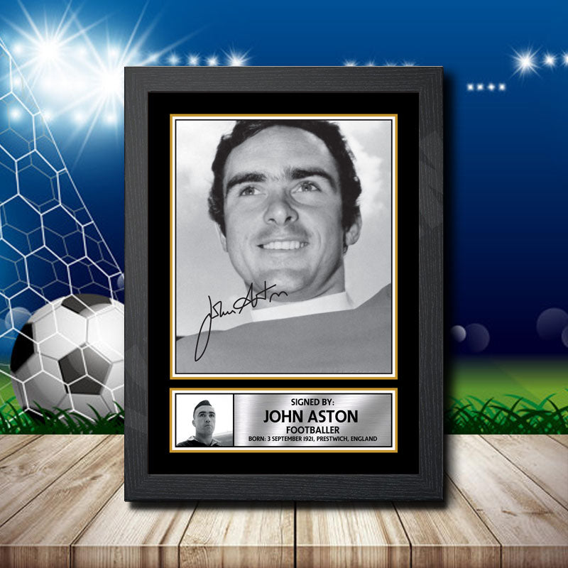 John Aston Printed Signature Footballers Star Poster Print Framed Wall Art Gift β John Aston Printed Signature Footballers Star Poster Print