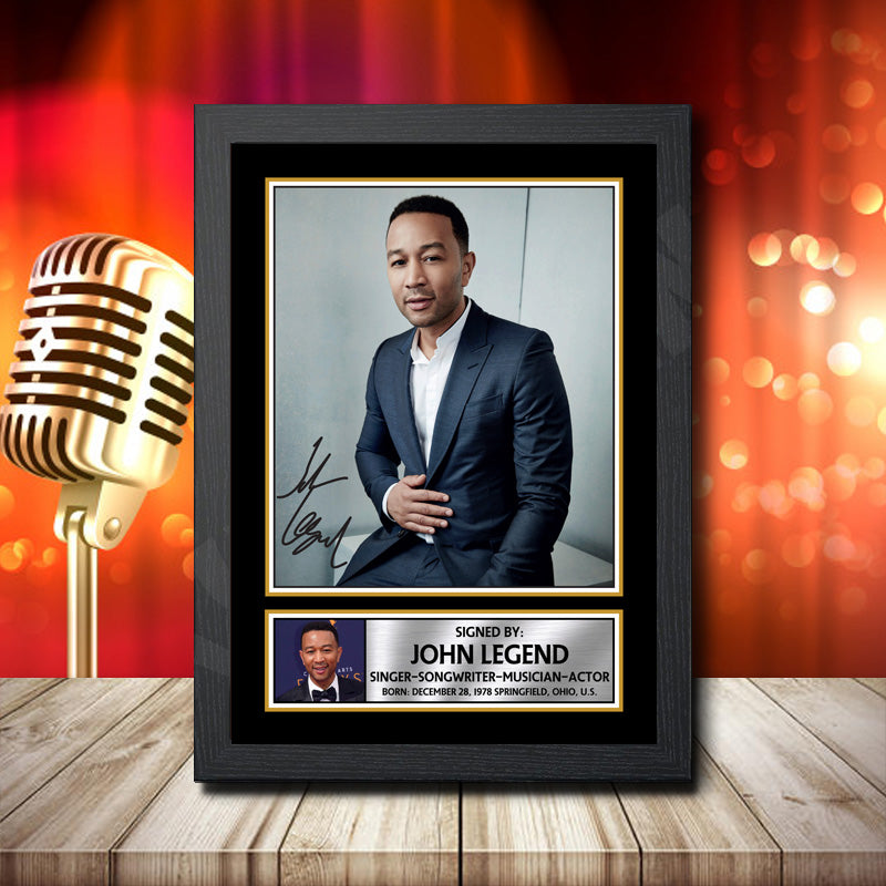 John Legend 1 – Printed Signature Music Star Print – John Legend 1