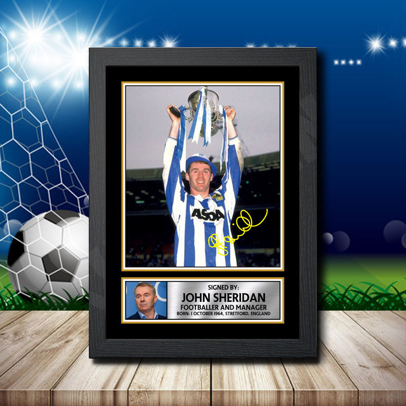 John Sheridan 2 Printed Signature Footballers Star Poster Print Framed Wall Art Gift – John Sheridan 2 Printed Signature Footballers Star Poster Print