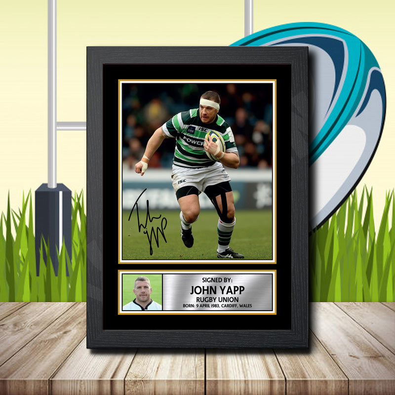 John Yapp 2 Printed Signature Rugby Star Poster Print Framed Wall Art Gift – John Yapp 2 Printed Signature Rugby Star Poster Print