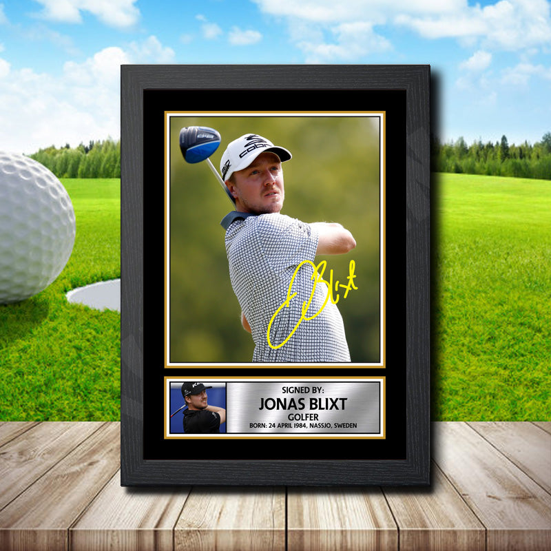 Jonas Blixt Printed Signature Golfer Star Poster Print Framed Wall Art Gift – Jonas Blixt Printed Signature Golfer Star Poster Print