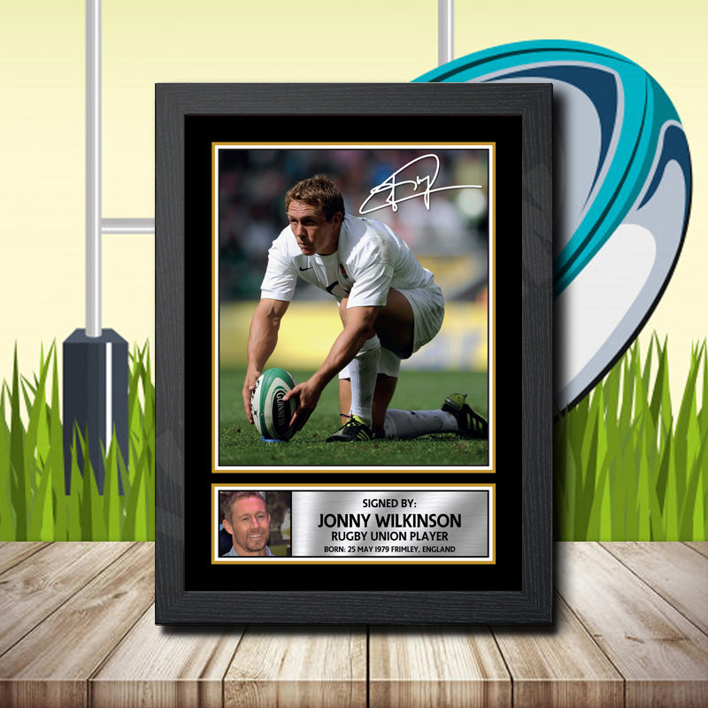 Jonny Wilkinson 1 Printed Signature Rugby Star Poster Print Framed Wall Art Gift – Jonny Wilkinson 1 Printed Signature Rugby Star Poster Print