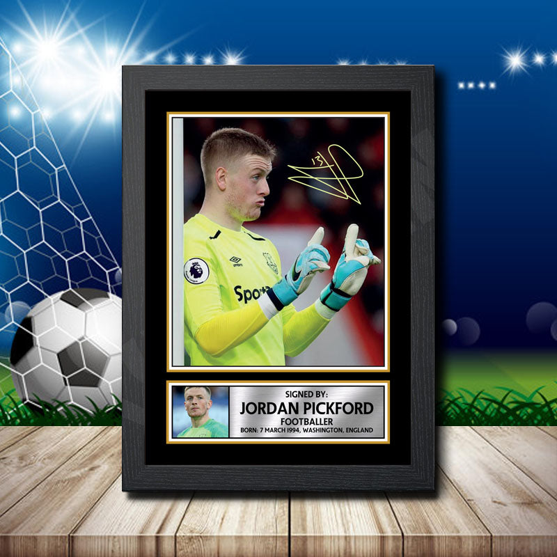 Jordan Pickford Printed Signature Footballers Star Poster Print Framed Wall Art Gift – Jordan Pickford Printed Signature Footballers Star Poster Print