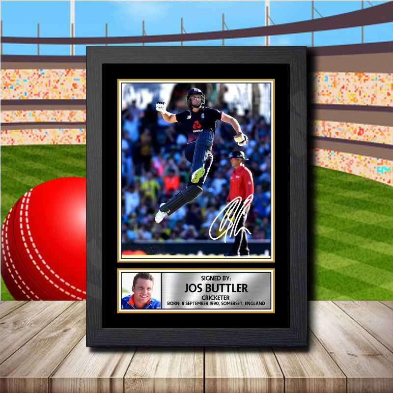 Jos Buttler 2 Printed Signature Cricket Star Poster Print Framed Wall Art Gift β Jos Buttler 2 Printed Signature Cricket Star Poster Print