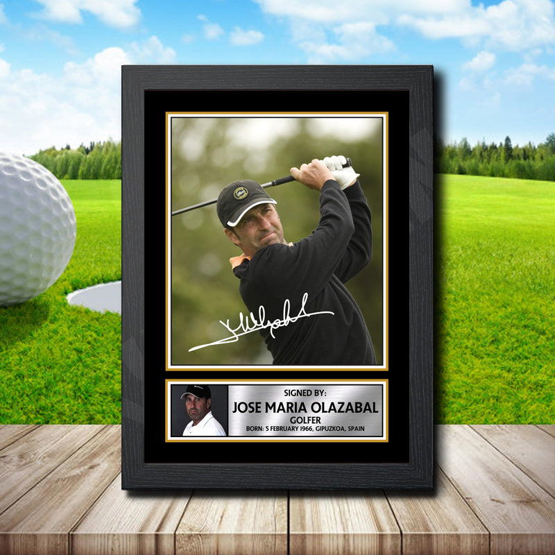 Jose Maria Olazabal Printed Signature Golfer Star Poster Print Framed Wall Art Gift β Jose Maria Olazabal Printed Signature Golfer Star Poster Print