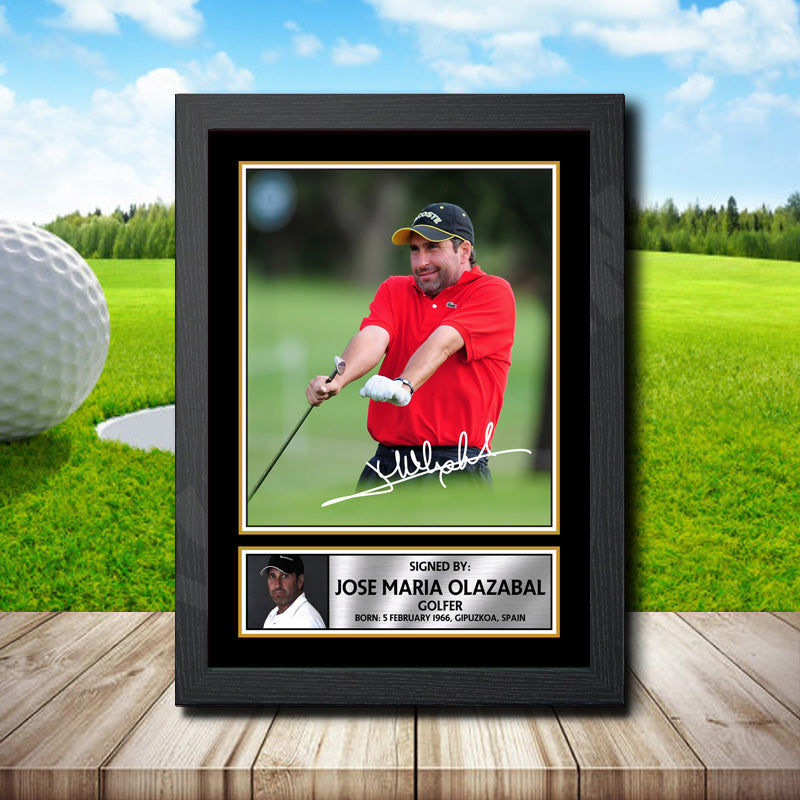 Jose Maria Olazabal 2 Printed Signature Golfer Star Poster Print Framed Wall Art Gift β Jose Maria Olazabal 2 Printed Signature Golfer Star Poster Print