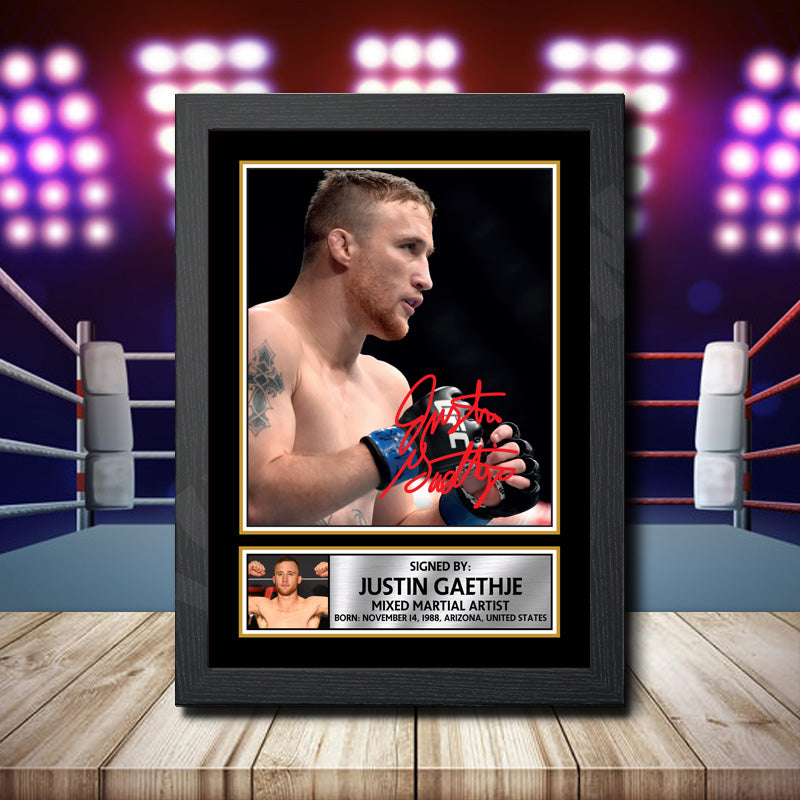 Justin Gaethje Printed Signature Ufc Star Poster Print Framed Wall Art Gift β Justin Gaethje Printed Signature Ufc Star Poster Print