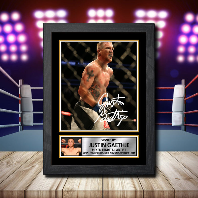 Justin Gaethje 2 Printed Signature Ufc Star Poster Print Framed Wall Art Gift – Justin Gaethje 2 Printed Signature Ufc Star Poster Print