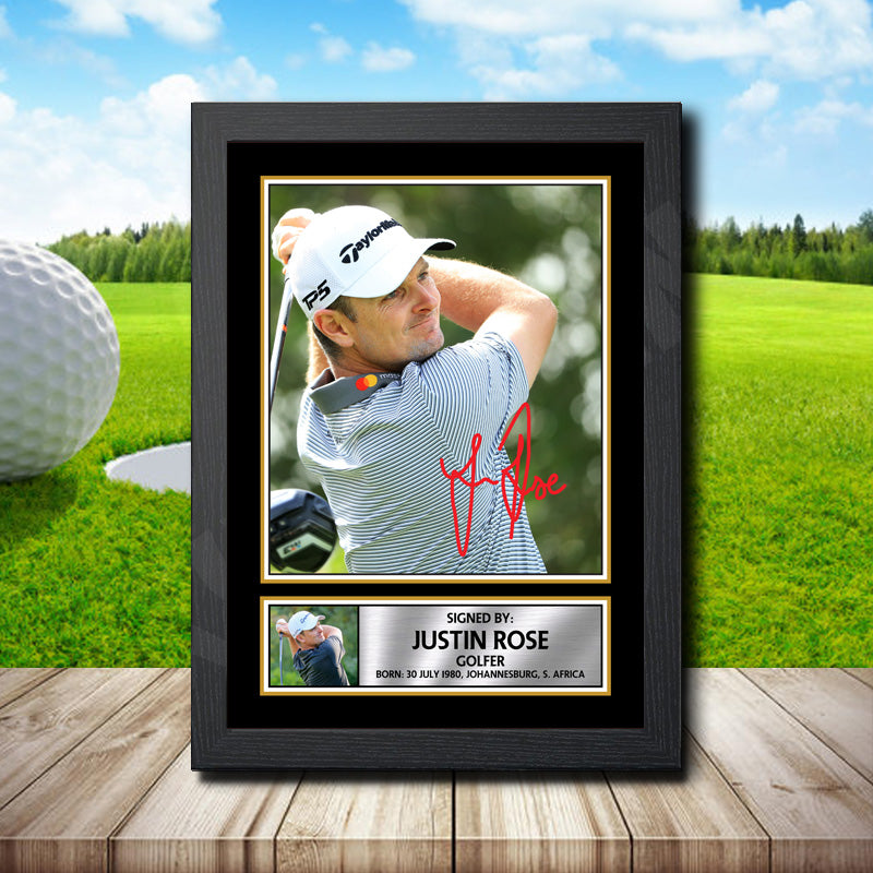 Justin Rose Printed Signature Golfer Star Poster Print Framed Wall Art Gift – Justin Rose Printed Signature Golfer Star Poster Print