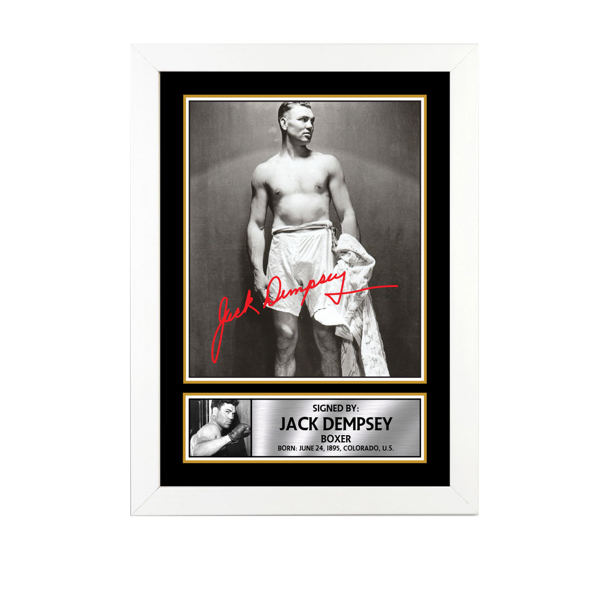 Jack Dempsey M710 Boxing Printed Signature Poster Print Gift